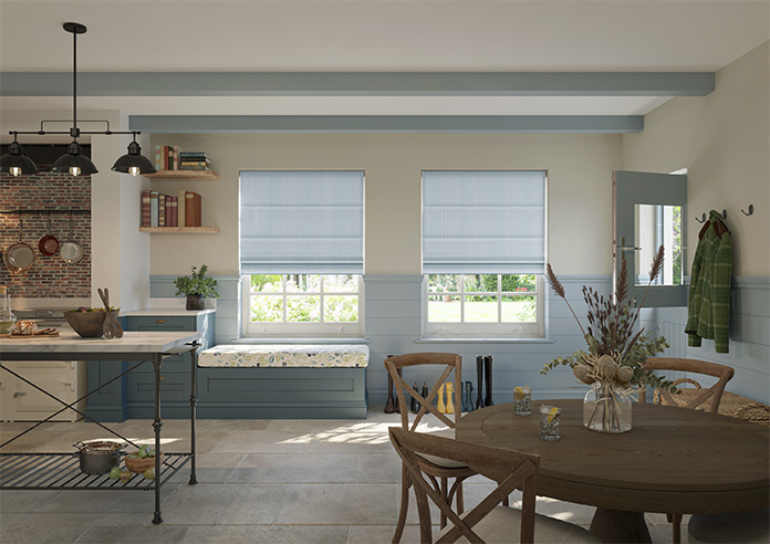 Nautical Stripes, Blue Sails - Twist&Fit Roman Blind - Image 8